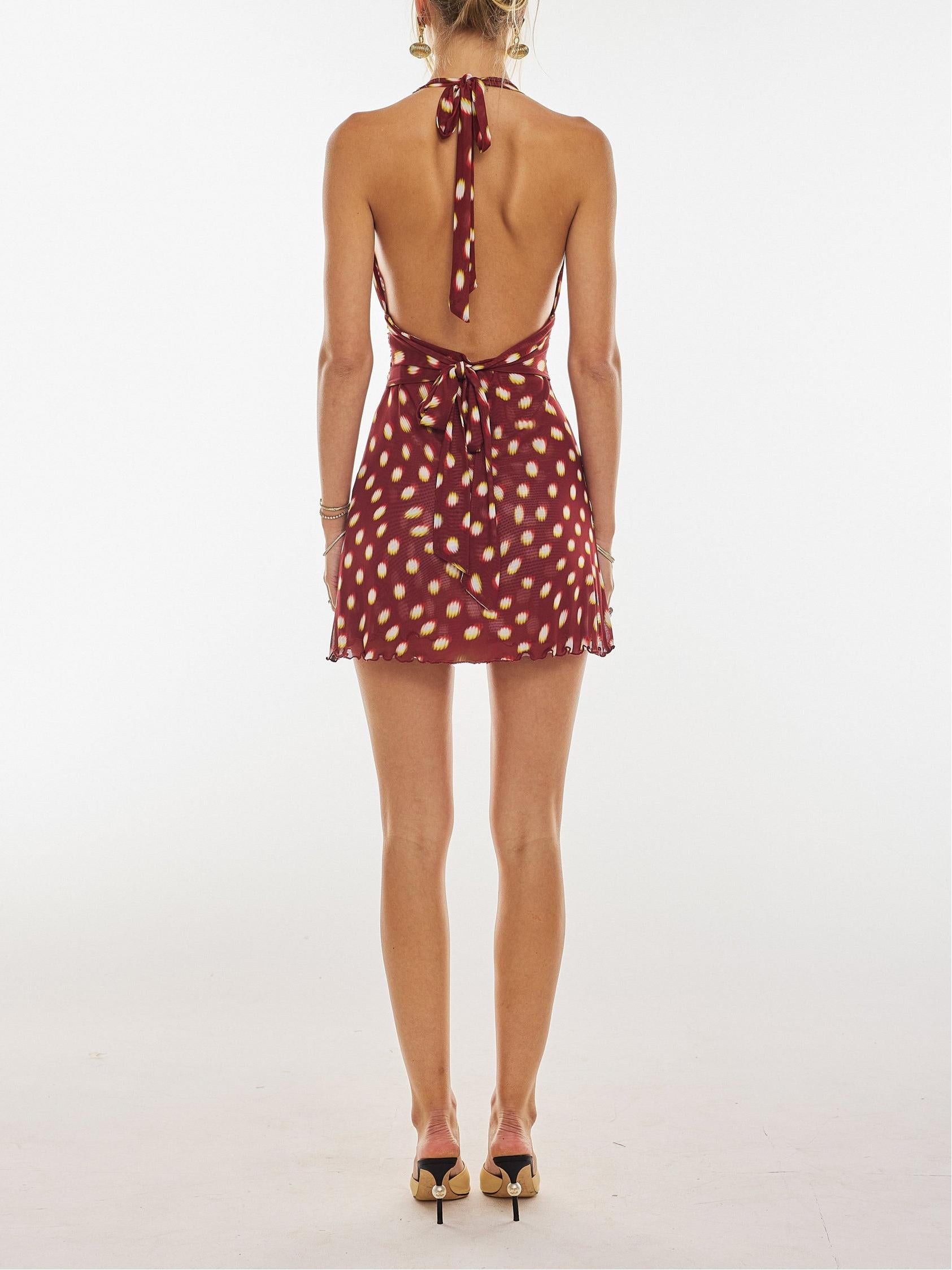 Robe Mini à Pois en Lycra