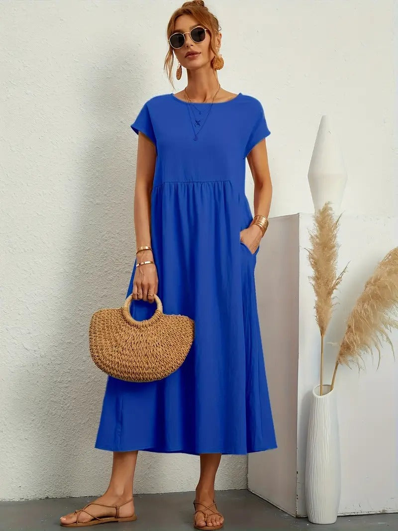 Juliane | Robe en lin premium avec poches
