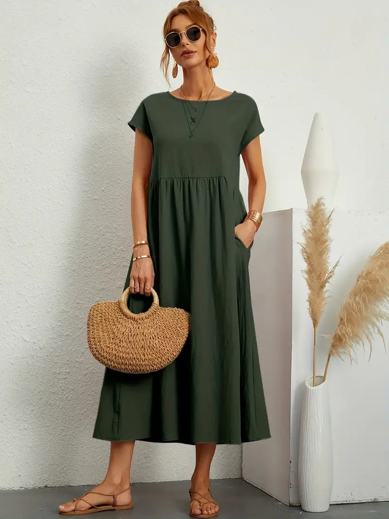 Juliane | Robe en lin premium avec poches