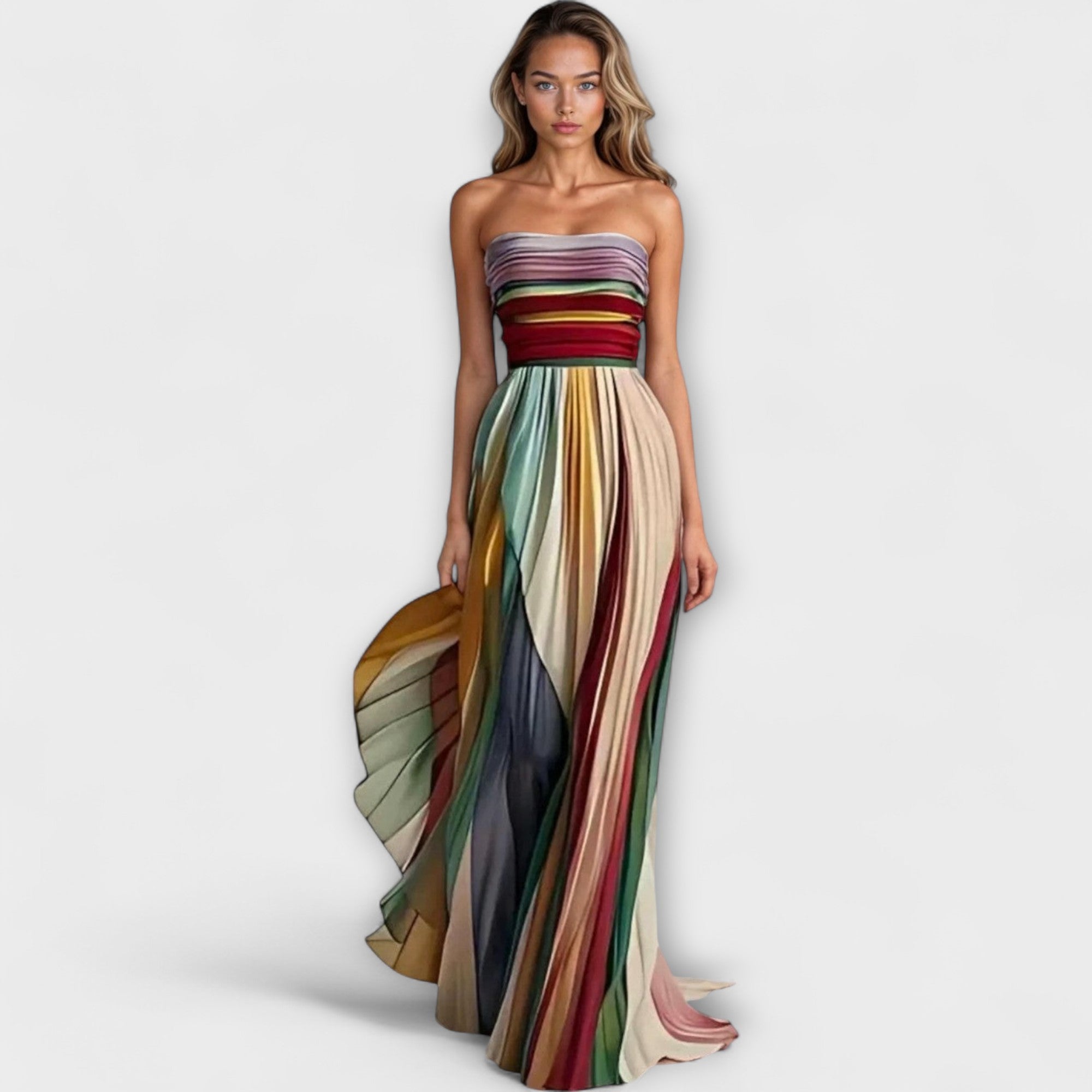 Flora – Robe longue en tissu premium